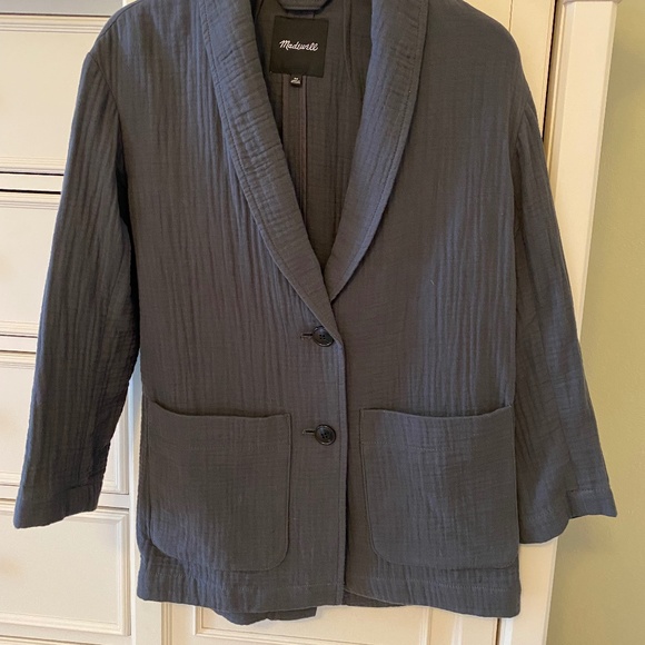 NWOT Madewell Lightspun Dorset Blazer, Size XS, Coal - Picture 9 of 9